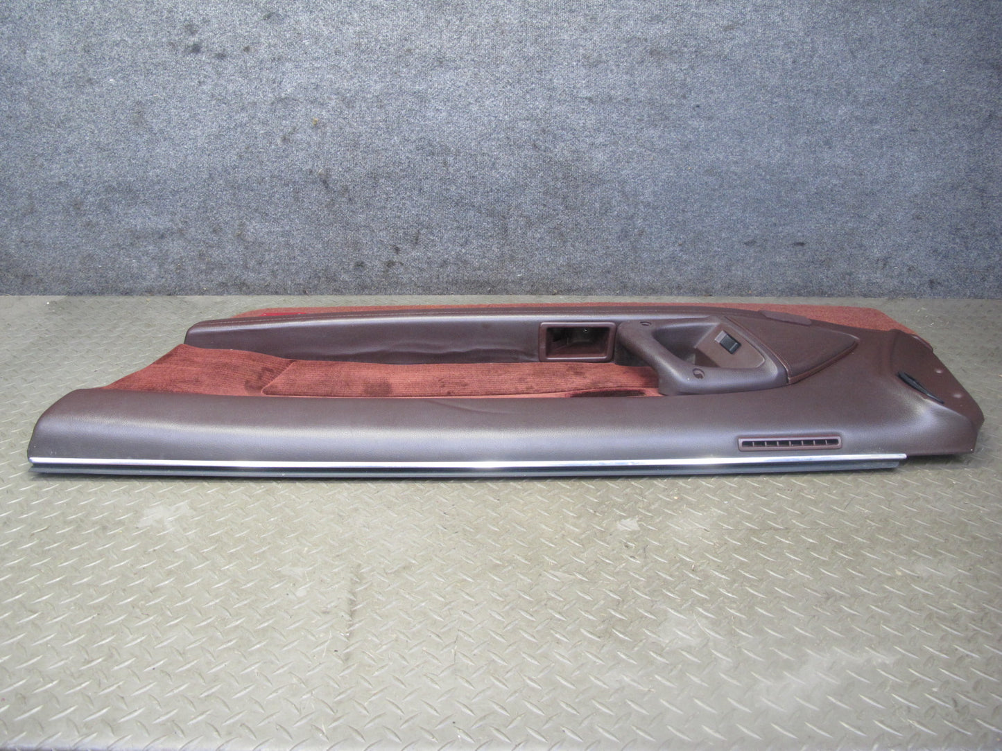 89-90 Toyota Supra MK3 Front Right Door Interior Trim Cover Panel Maroon OEM