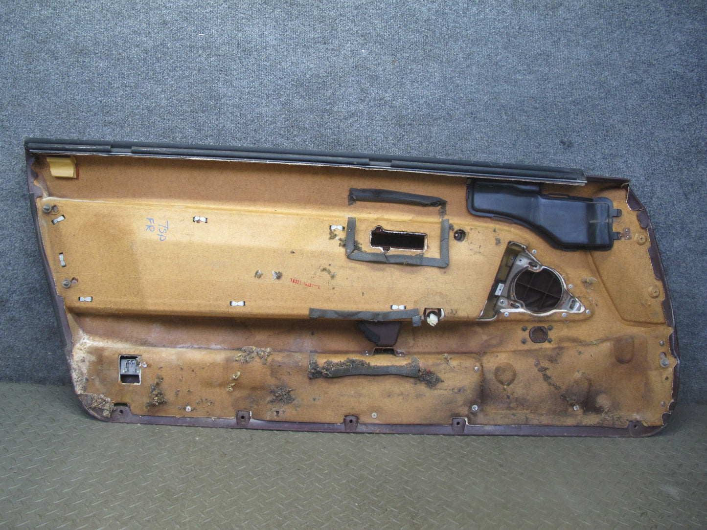 89-90 Toyota Supra MK3 Front Right Door Interior Trim Cover Panel Maroon OEM