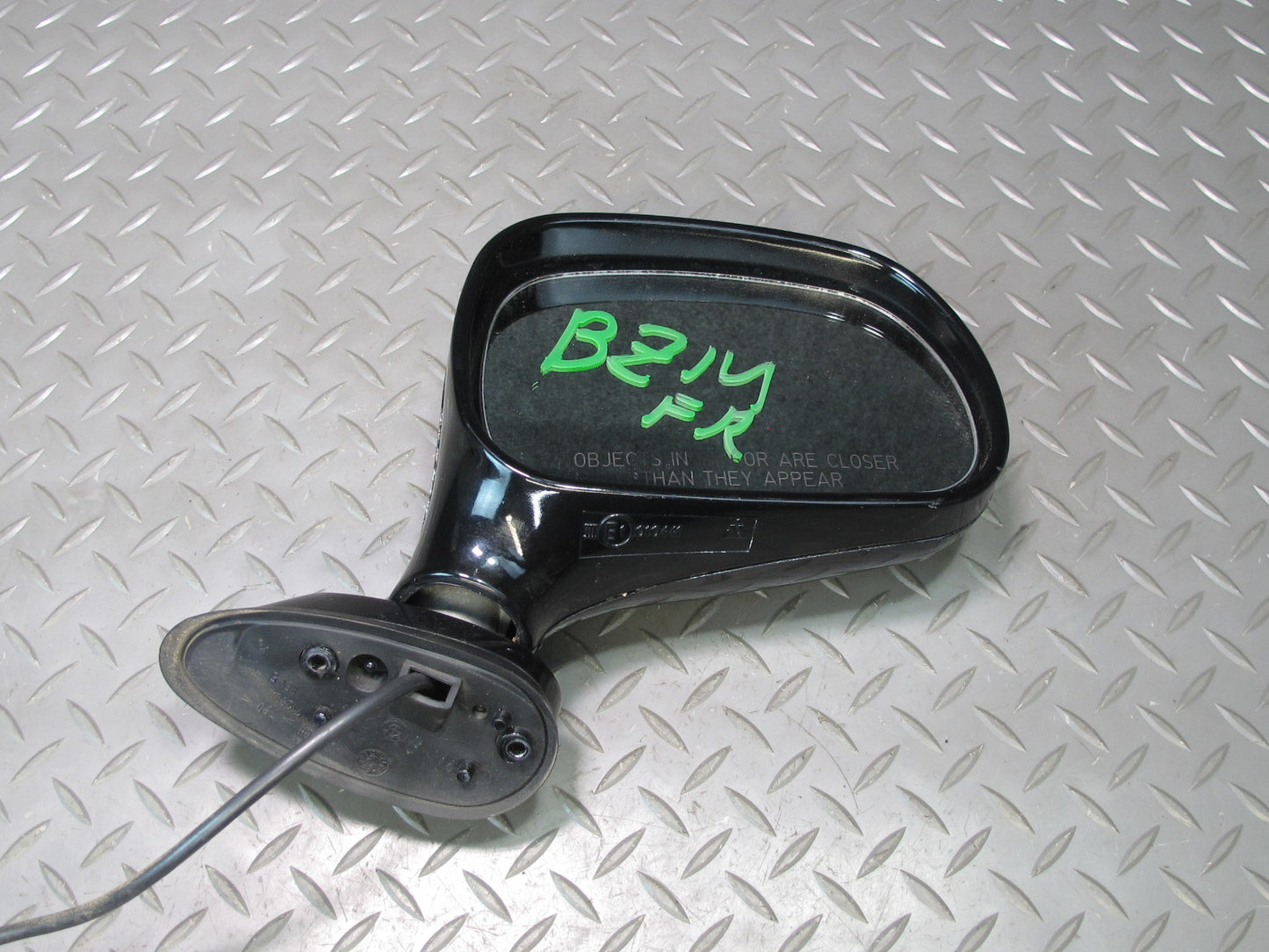 96-02 BMW E36/7 Z3 Front Right Exterior Side View Power Mirror Black OEM