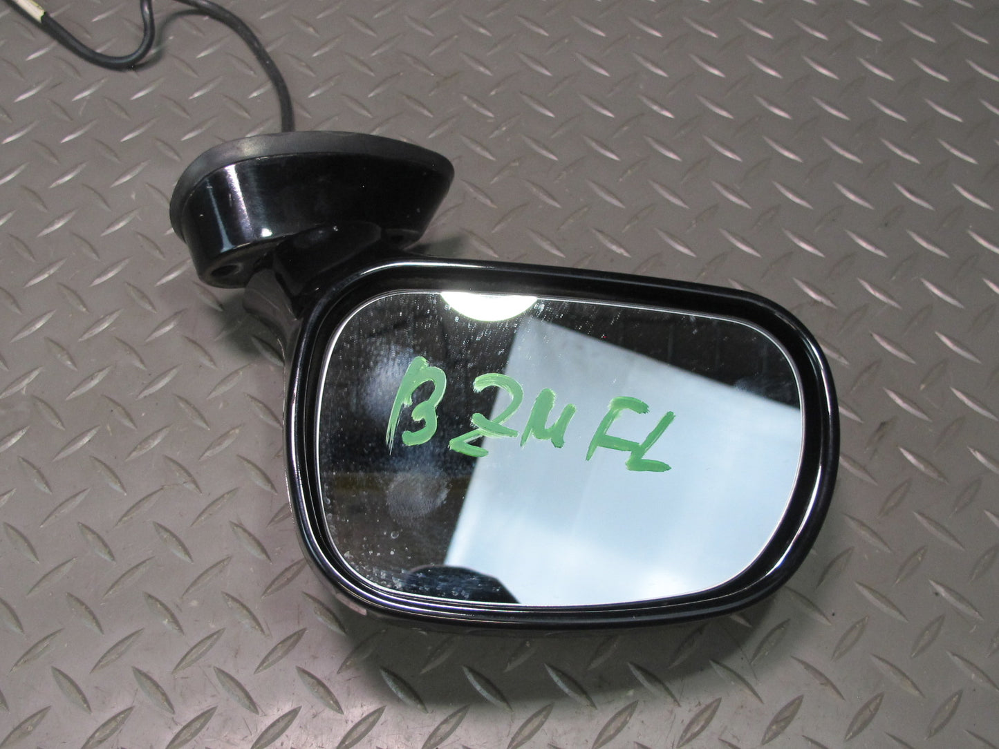 96-02 BMW E36/7 Z3 Front Left Exterior Side View Power Mirror Black OEM