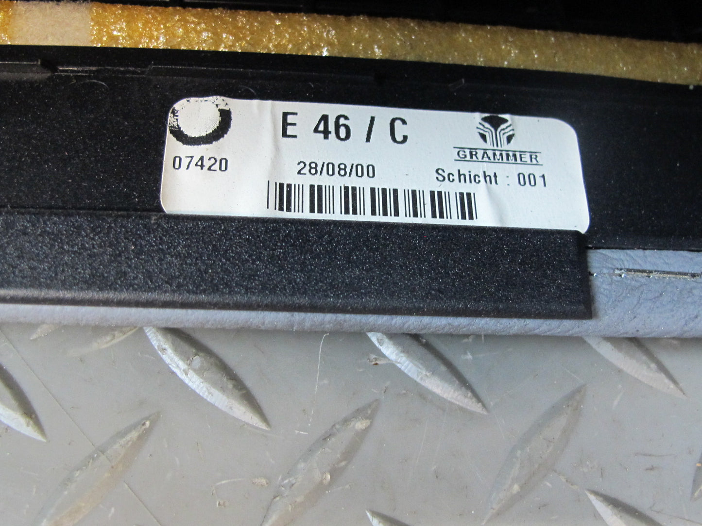 01-06 BMW E46 330Ci Convertible Rear Right Seat Leather Headrest OEM