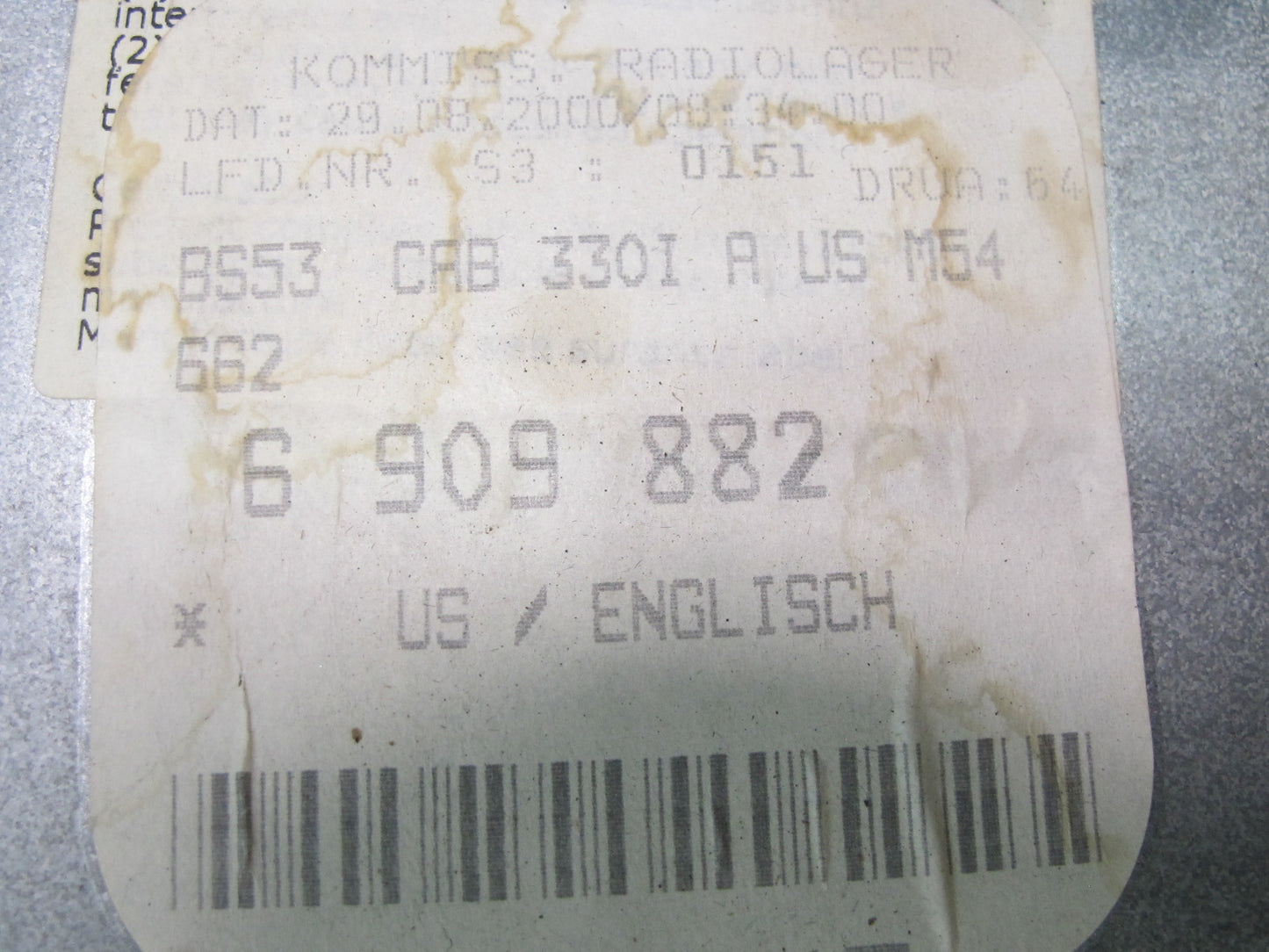 01-02 BMW E46 330Ci Radio Car Stereo CD Player Receiver 6909882 OEM