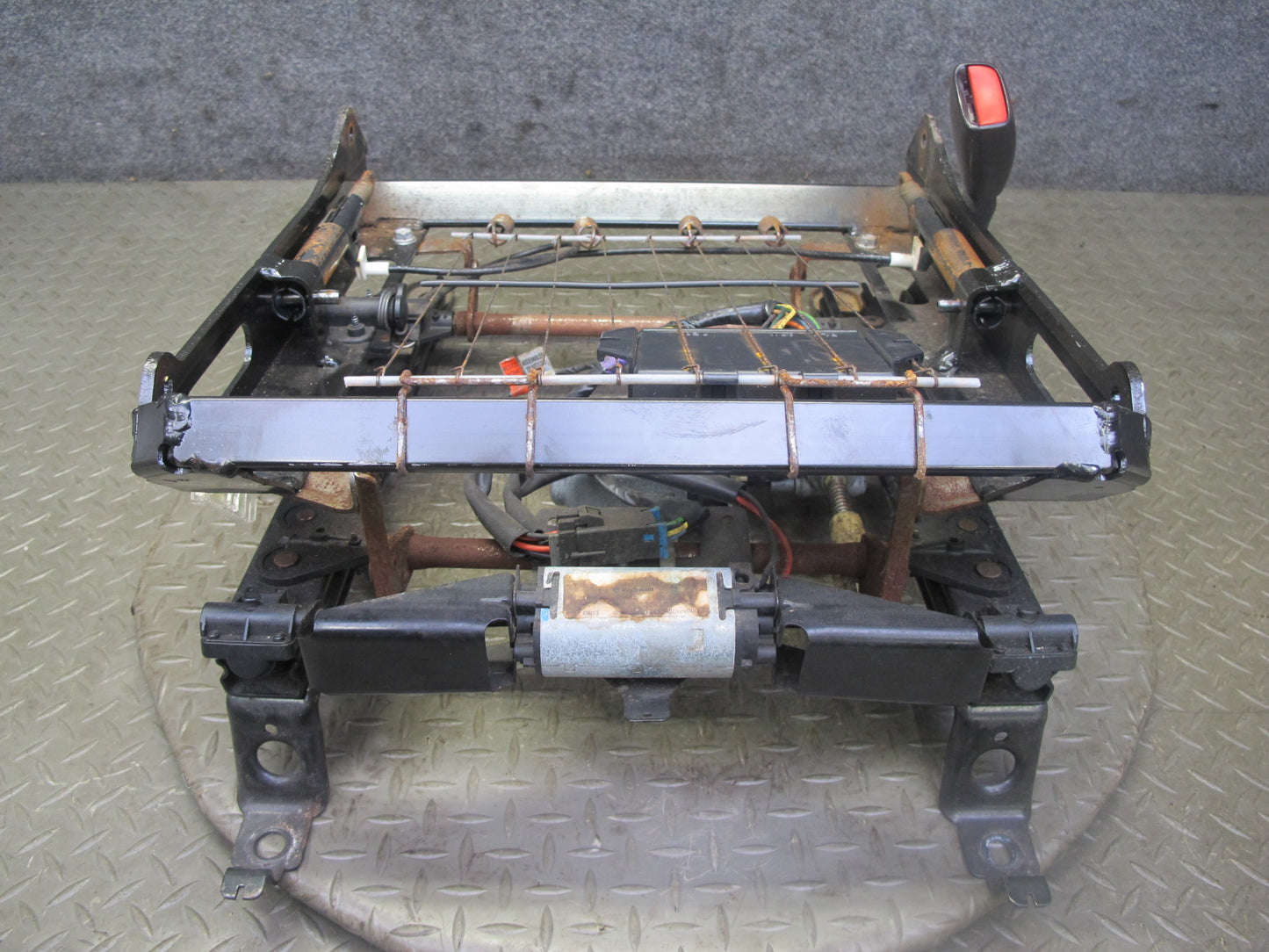 98-04 Chevrolet Corvette C5 Front Right Pass Seat Lower Track Frame w Motor OEM