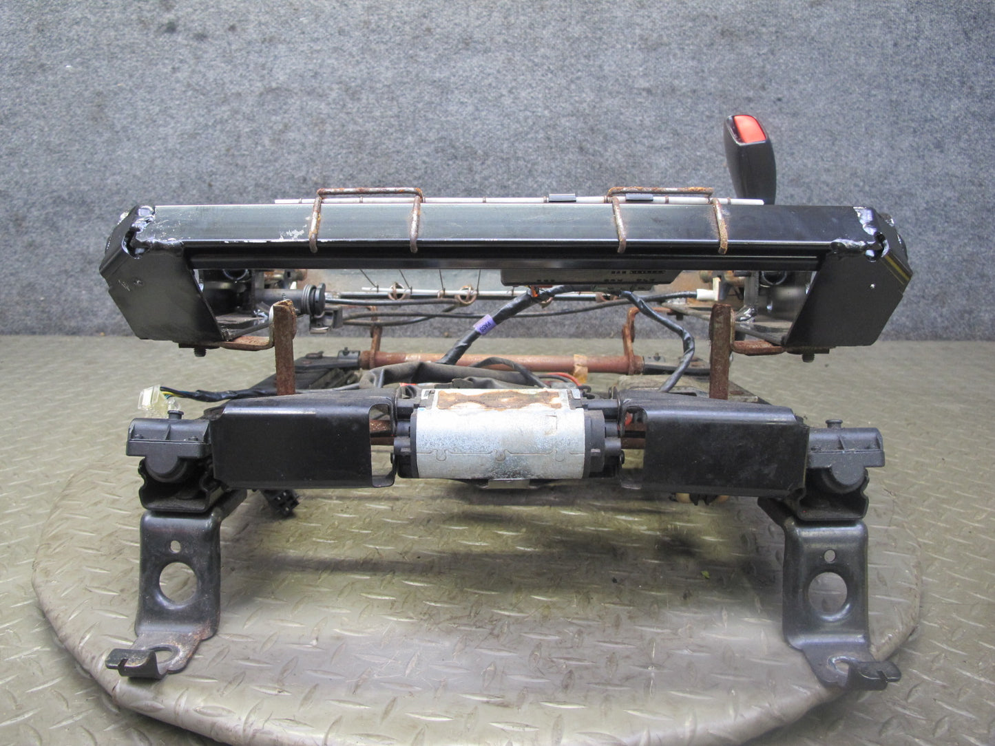 98-04 Chevrolet Corvette C5 Front Right Pass Seat Lower Track Frame w Motor OEM