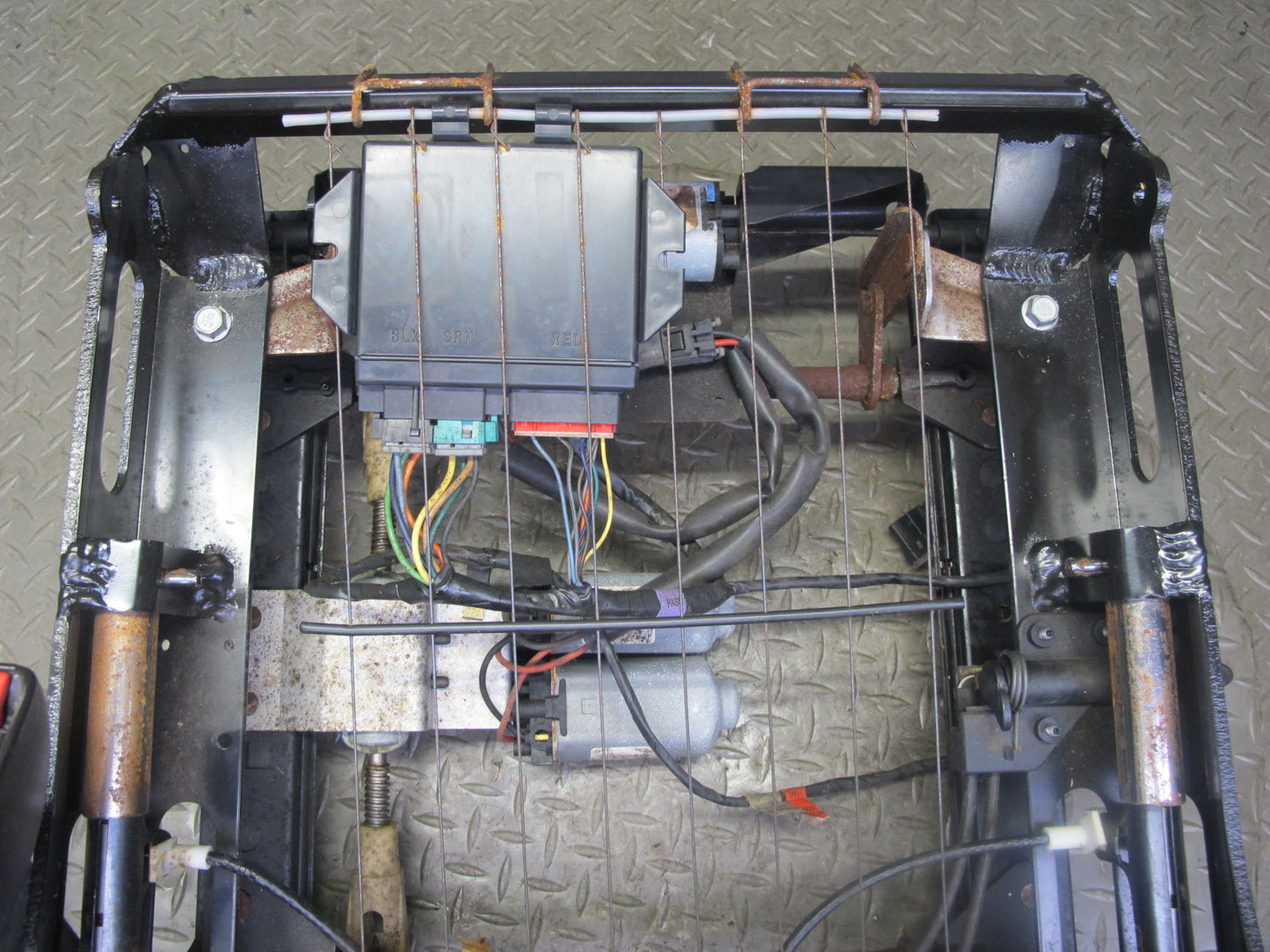 98-04 Chevrolet Corvette C5 Front Right Pass Seat Lower Track Frame w Motor OEM