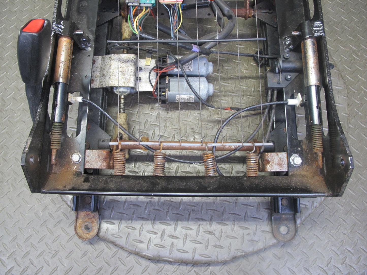 98-04 Chevrolet Corvette C5 Front Right Pass Seat Lower Track Frame w Motor OEM