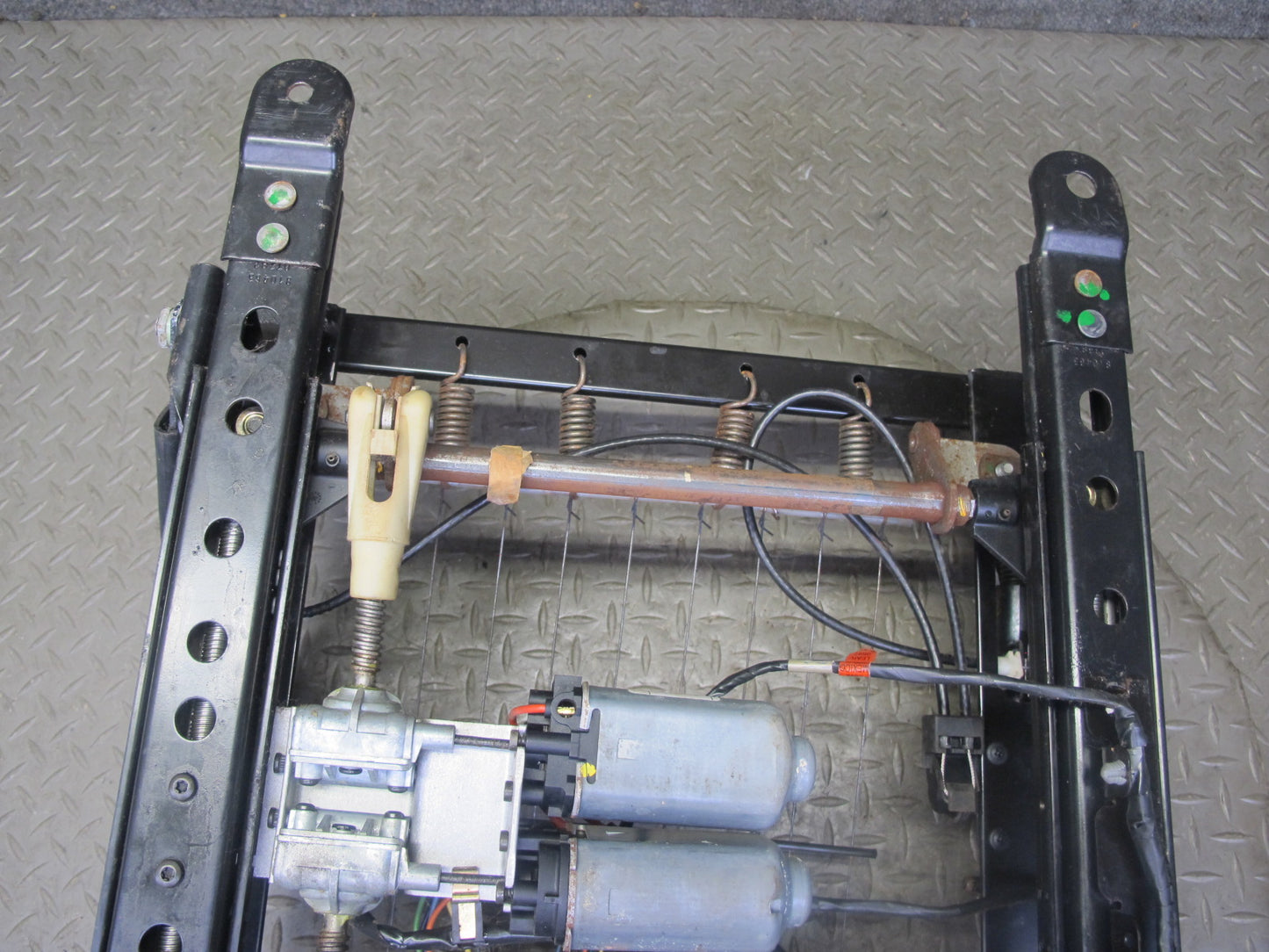 98-04 Chevrolet Corvette C5 Front Right Pass Seat Lower Track Frame w Motor OEM