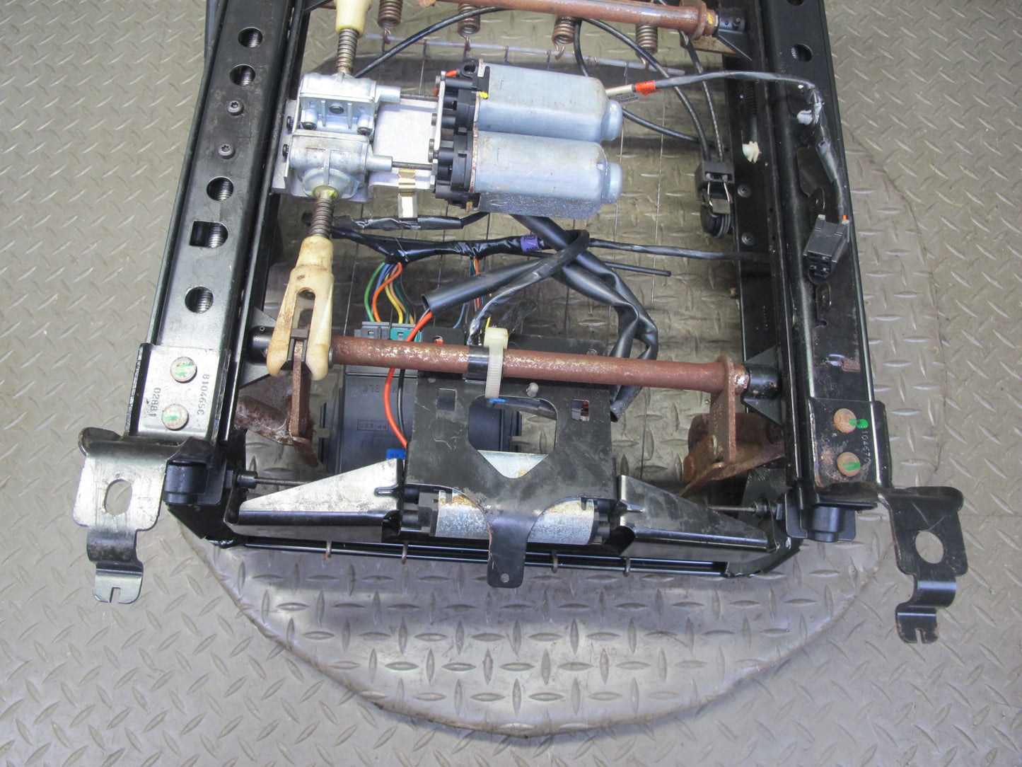 98-04 Chevrolet Corvette C5 Front Right Pass Seat Lower Track Frame w Motor OEM