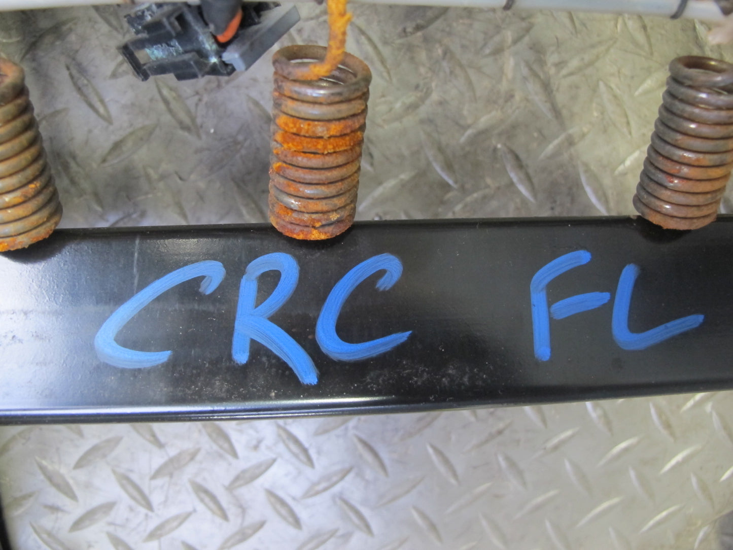 97-04 Chevrolet Corvette C5 Front Left Driver Seat Lower Track Frame w Motor OEM