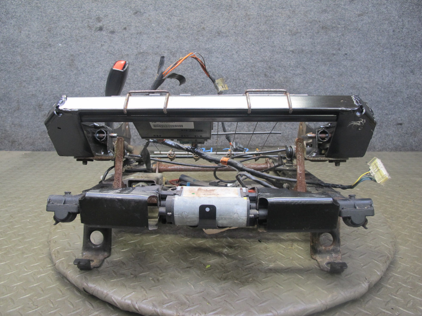 97-04 Chevrolet Corvette C5 Front Left Driver Seat Lower Track Frame w Motor OEM