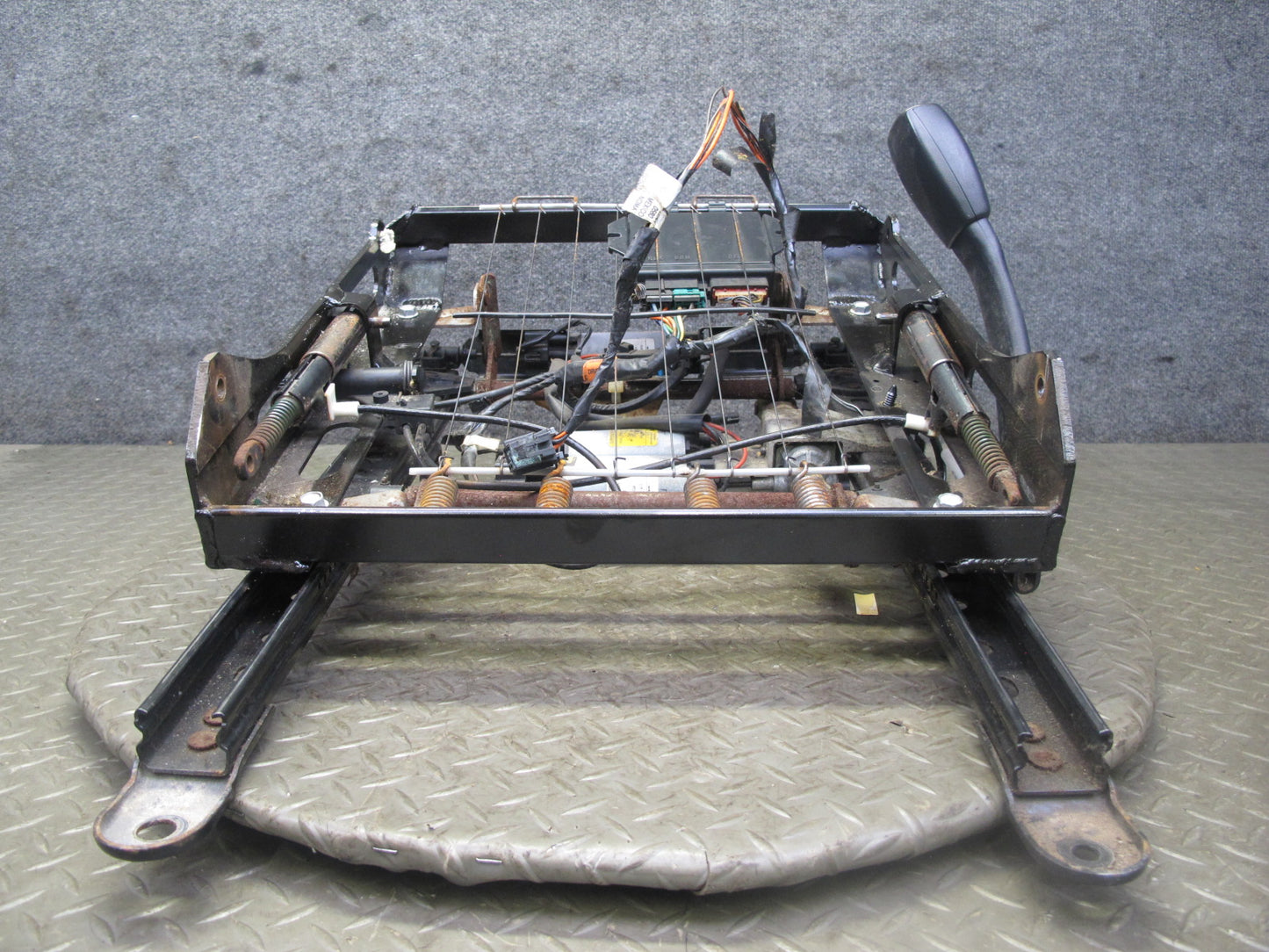 97-04 Chevrolet Corvette C5 Front Left Driver Seat Lower Track Frame w Motor OEM