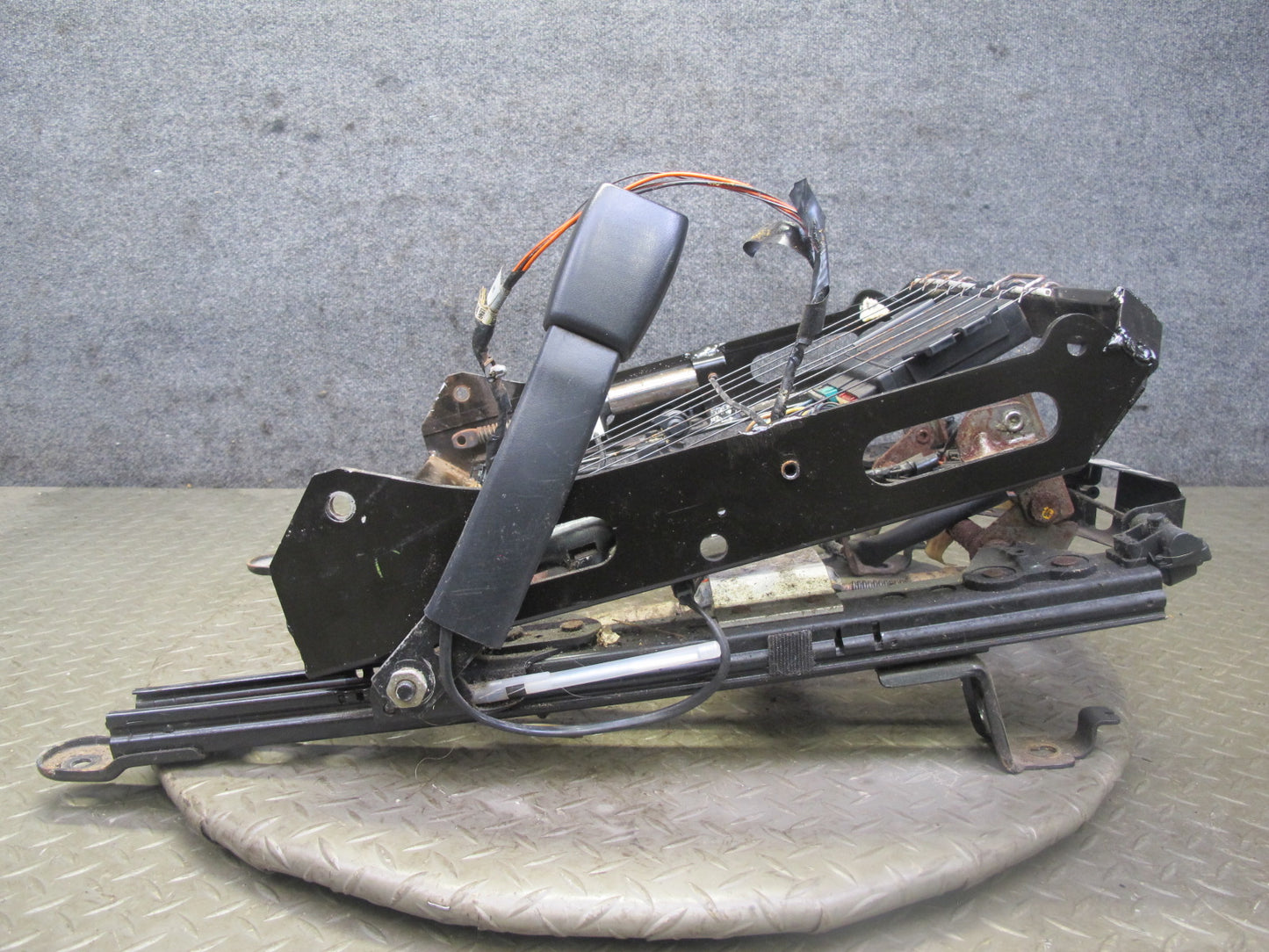 97-04 Chevrolet Corvette C5 Front Left Driver Seat Lower Track Frame w Motor OEM