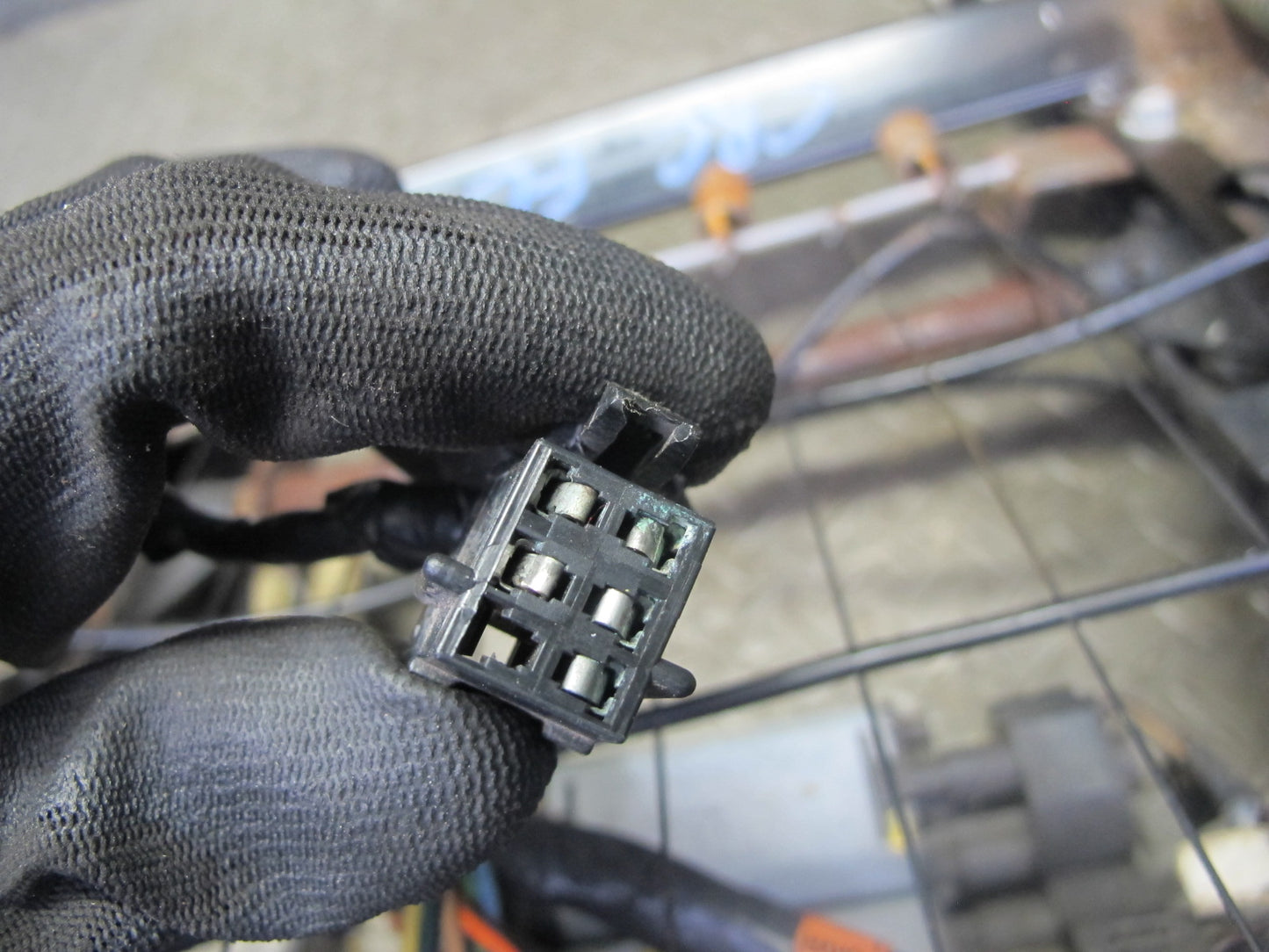 97-04 Chevrolet Corvette C5 Front Left Driver Seat Lower Track Frame w Motor OEM