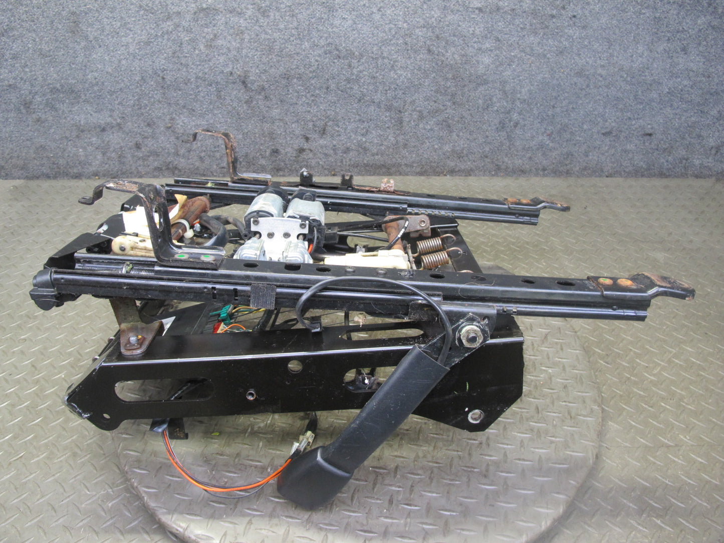 97-04 Chevrolet Corvette C5 Front Left Driver Seat Lower Track Frame w Motor OEM