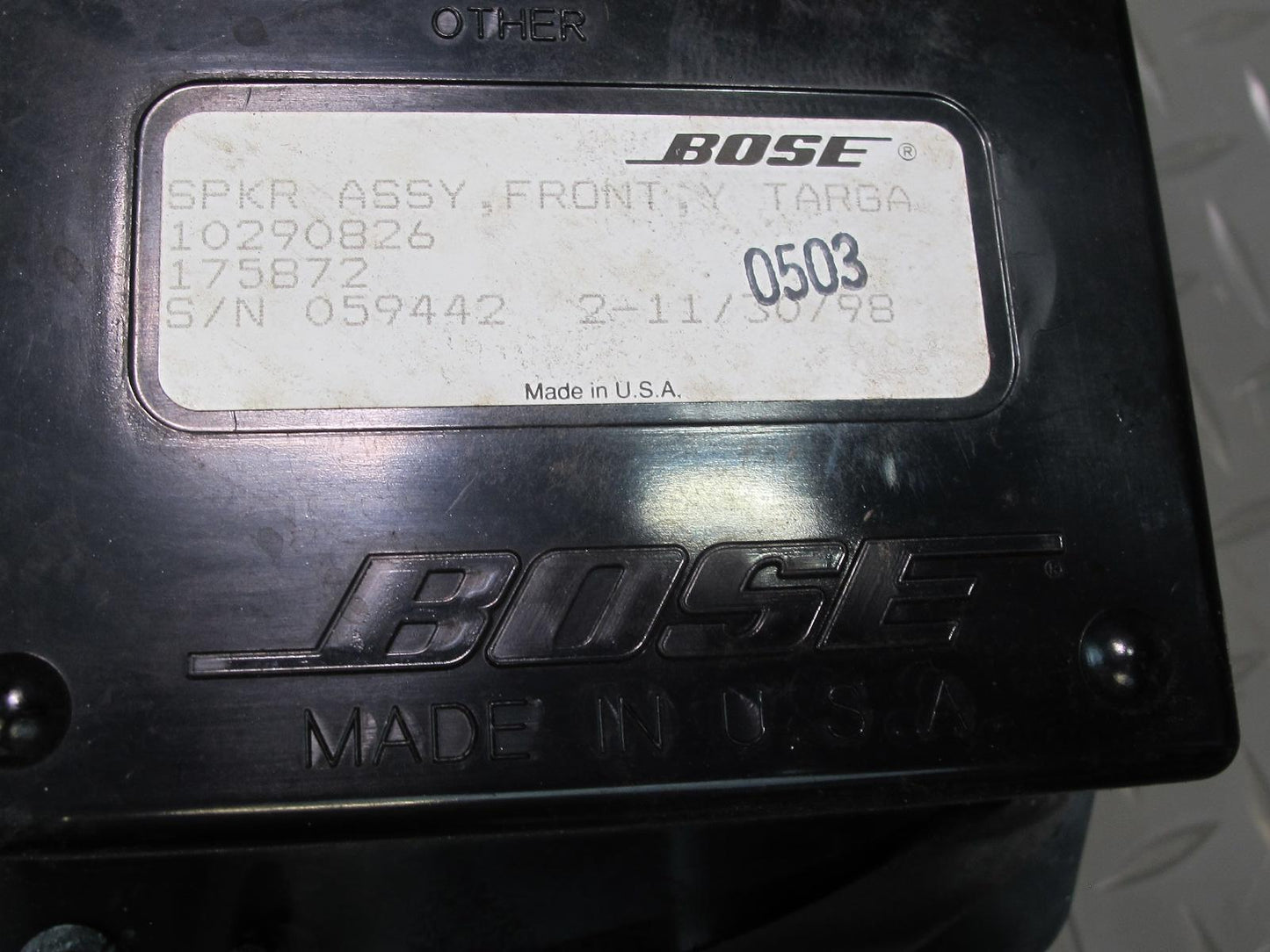 97-04 Chevrolet Corvette C5 Set of 2 Left Right Door Bose Subwoofer Speaker OEM