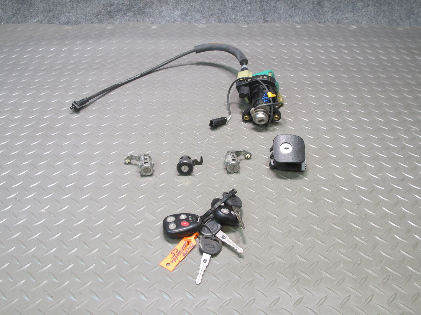 97-04 Chevrolet Corvette C5 Ignition Switch Door Glove Console Lock KEY Set OEM