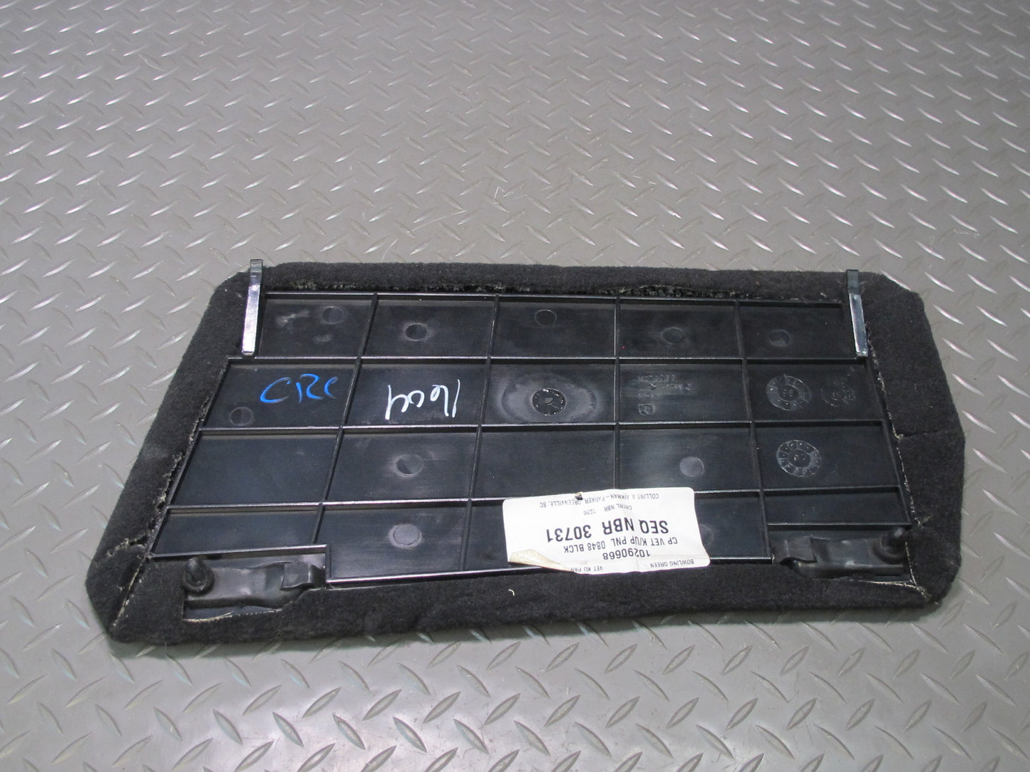 97-04 Chevrolet Corvette C5 Fuse Panel Cover Carpet Interior Black 10273083 OEM