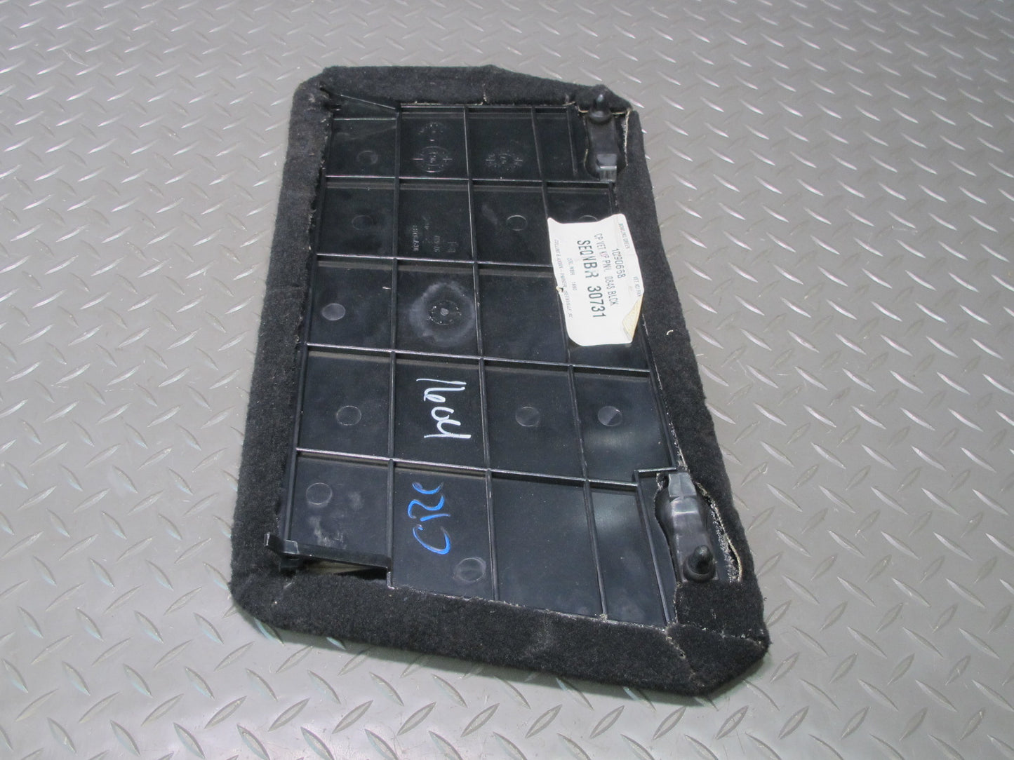 97-04 Chevrolet Corvette C5 Fuse Panel Cover Carpet Interior Black 10273083 OEM