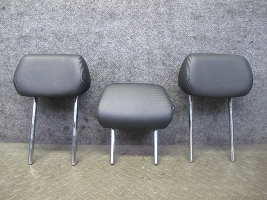 12-18 BMW F30 335i Rear Right Center Left Seat Headrest Set Leather Black OEM