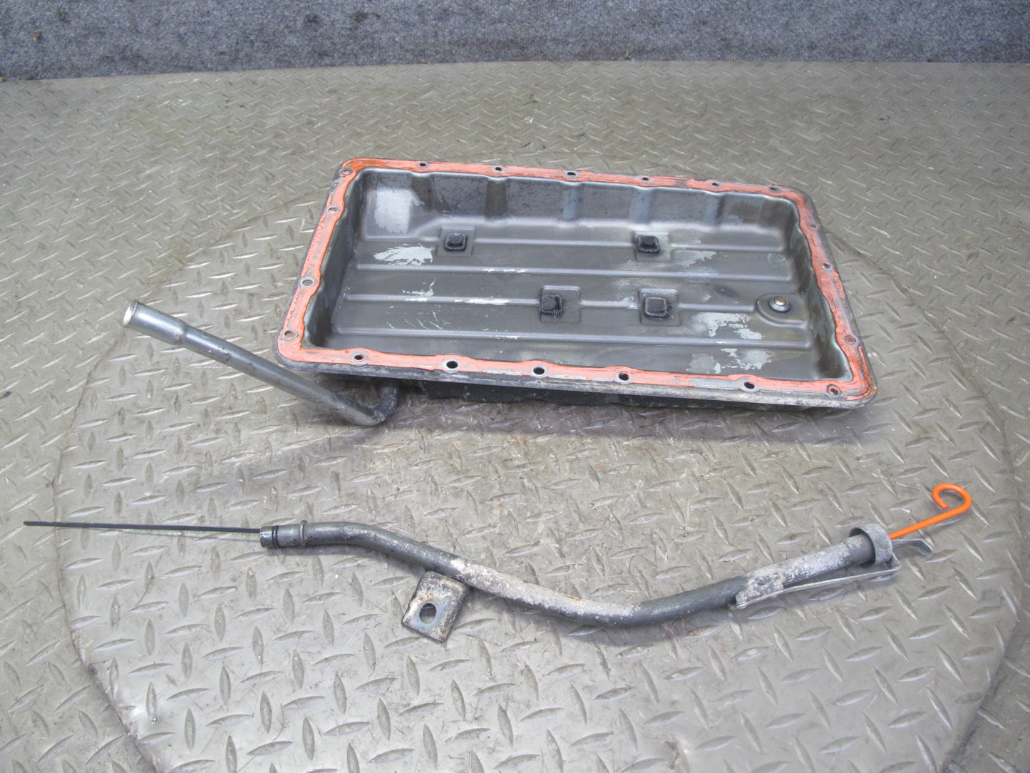 89-92 Toyota Supra MK3 NA A340E AT Automatic Transmission Oil Pan w Dipstick OEM