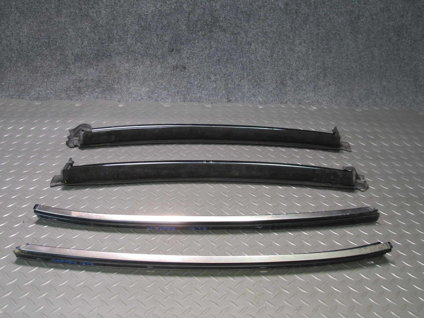 03-12 Mercedes R230 Right & Left Front Roof & A Pillar Trim Molding Set OEM