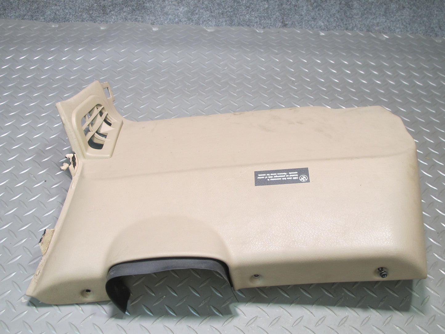 96-02 BMW E36/7 Z3 Left Under Dash Lower Knee Trim Cover Beige 8399809 OEM