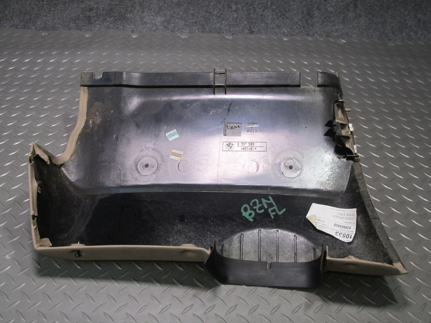 96-02 BMW E36/7 Z3 Left Under Dash Lower Knee Trim Cover Beige 8399809 OEM