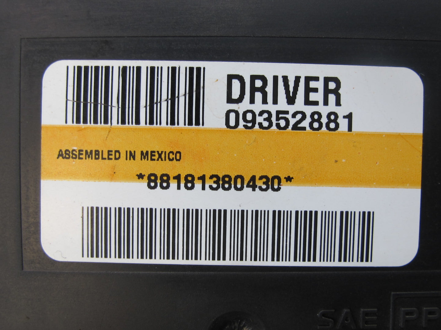 97-99 Chevrolet Corvette Front Left Driver Door Control Module 09352881 OEM