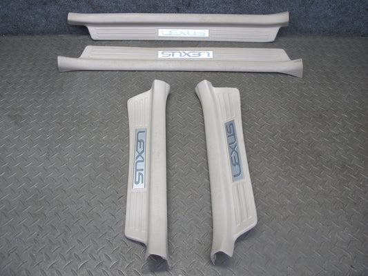 2003-2007 Lexus UZJ100L LX470 Front & Rear Door Scuff Sill Plate Trim Set of 4