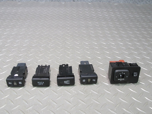 2003-2007 Lexus UZJ100L LX470 Side Mirror Vent Seat Rsca Button Switch Set of 5