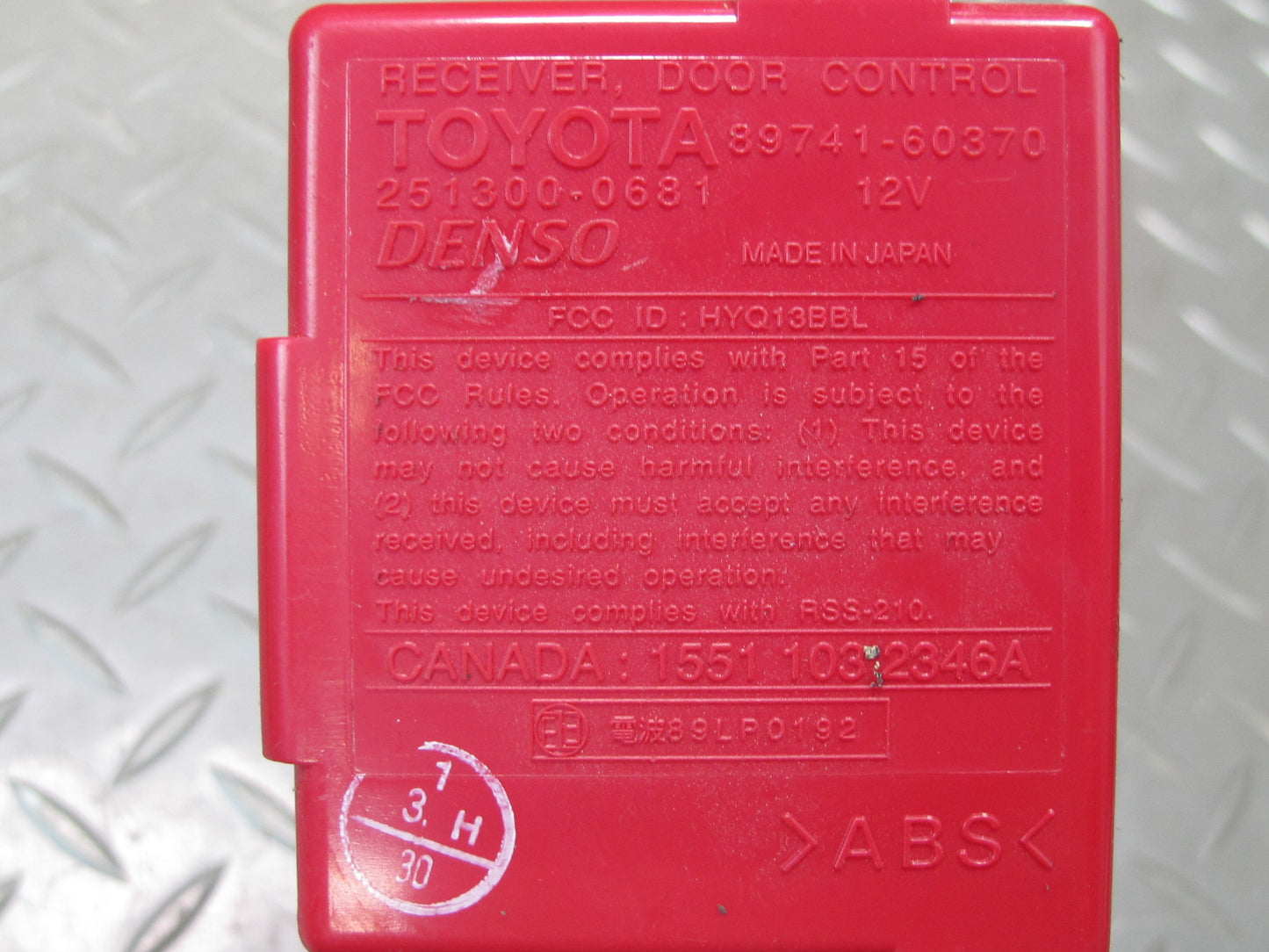 2003-2007 Lexus UZJ100L LX470 Door Receiver Control Module 89741-60370