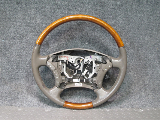 2003-2007 Lexus UZJ100L LX470 Leather Wood Steering w Cruise Switch