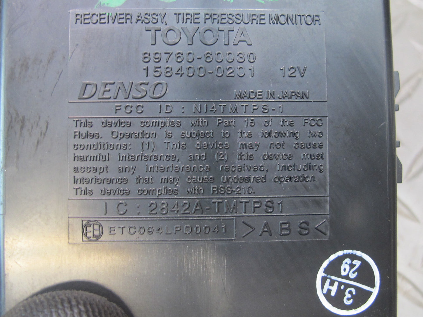 2006-2007 Lexus UZJ100L LX470 TPMS Tire Pressure Monitor Control Module