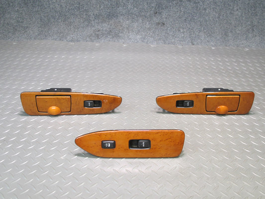 2003-2007 Lexus UZJ100L LX470 Front & Rear Door Window Switch Trim Set of 3