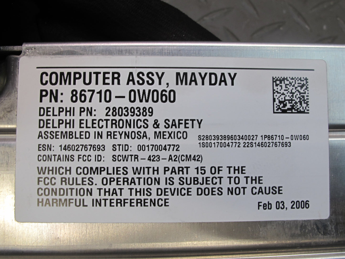 2005-2007 Lexus UZJ100L LX470 Telephone Mayday Computer Control Module