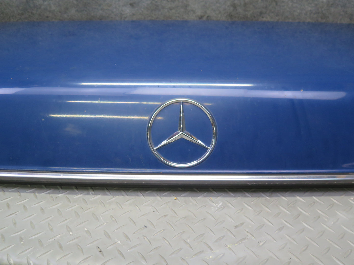 77-85 Mercedes W123 Sedan Rear Trunk Deck Lid Shell Cover Panel Blue OEM