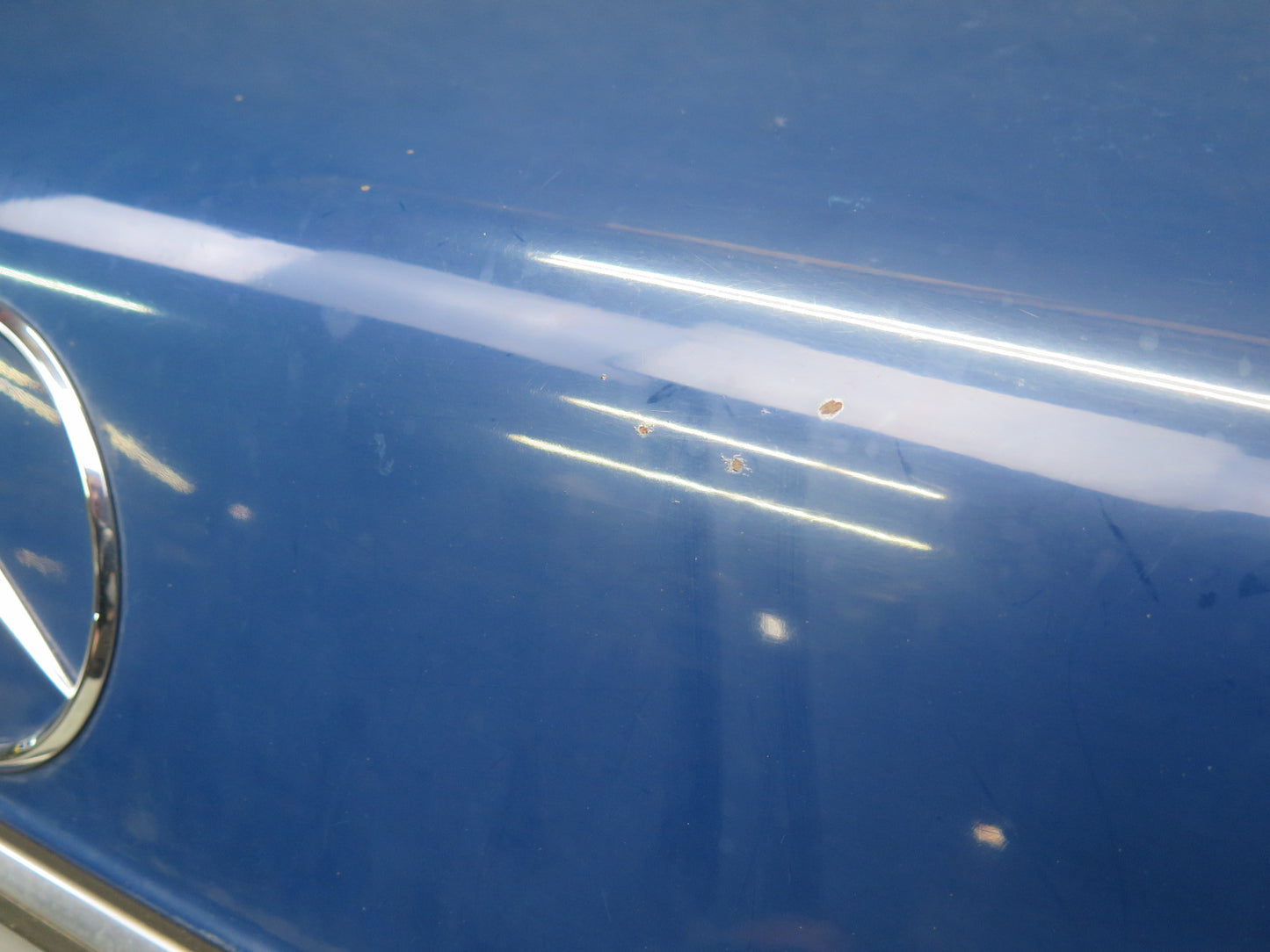 77-85 Mercedes W123 Sedan Rear Trunk Deck Lid Shell Cover Panel Blue OEM