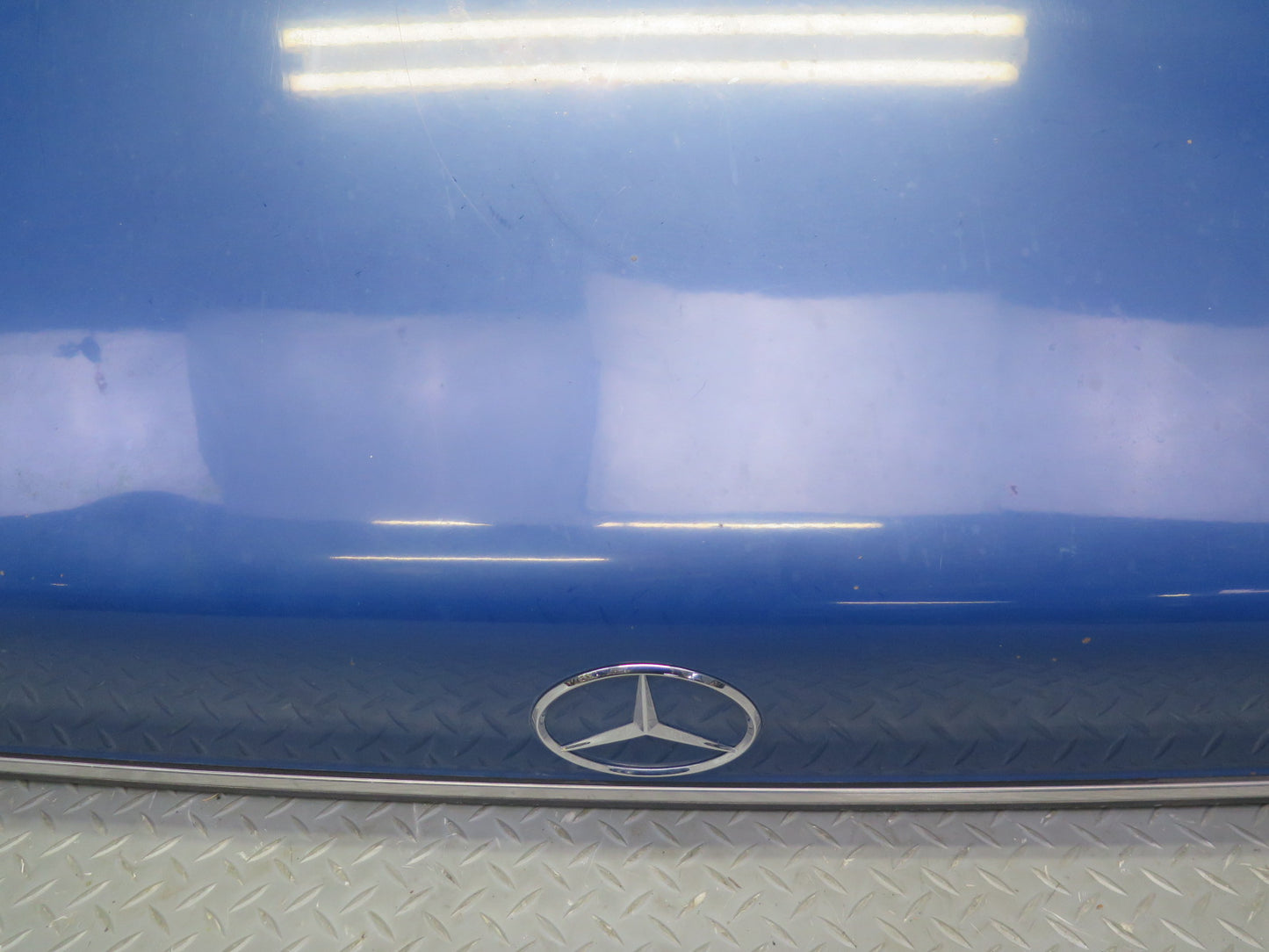 77-85 Mercedes W123 Sedan Rear Trunk Deck Lid Shell Cover Panel Blue OEM