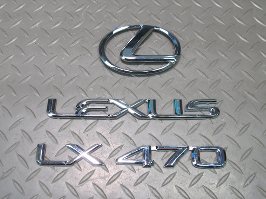 2003-2007 Lexus UZJ100L LX470 Rear Trunk Tailgate Emblem Badge Symbol Logo Set