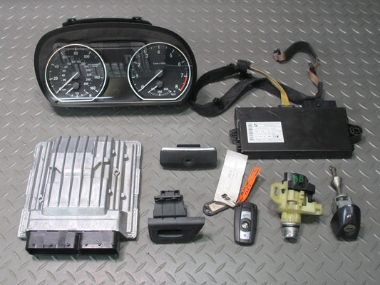 2008 BMW E82 E88 135i ECM ECU CAS Speedo Ignition Door Glove Trunk Lock KEY Set