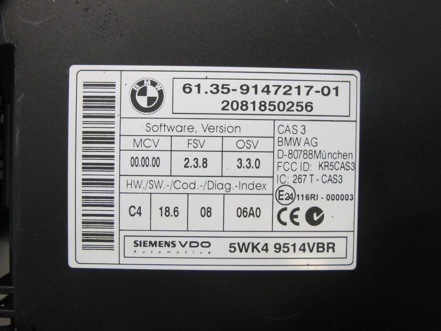 2008 BMW E82 E88 135i ECM ECU CAS Speedo Ignition Door Glove Trunk Lock KEY Set