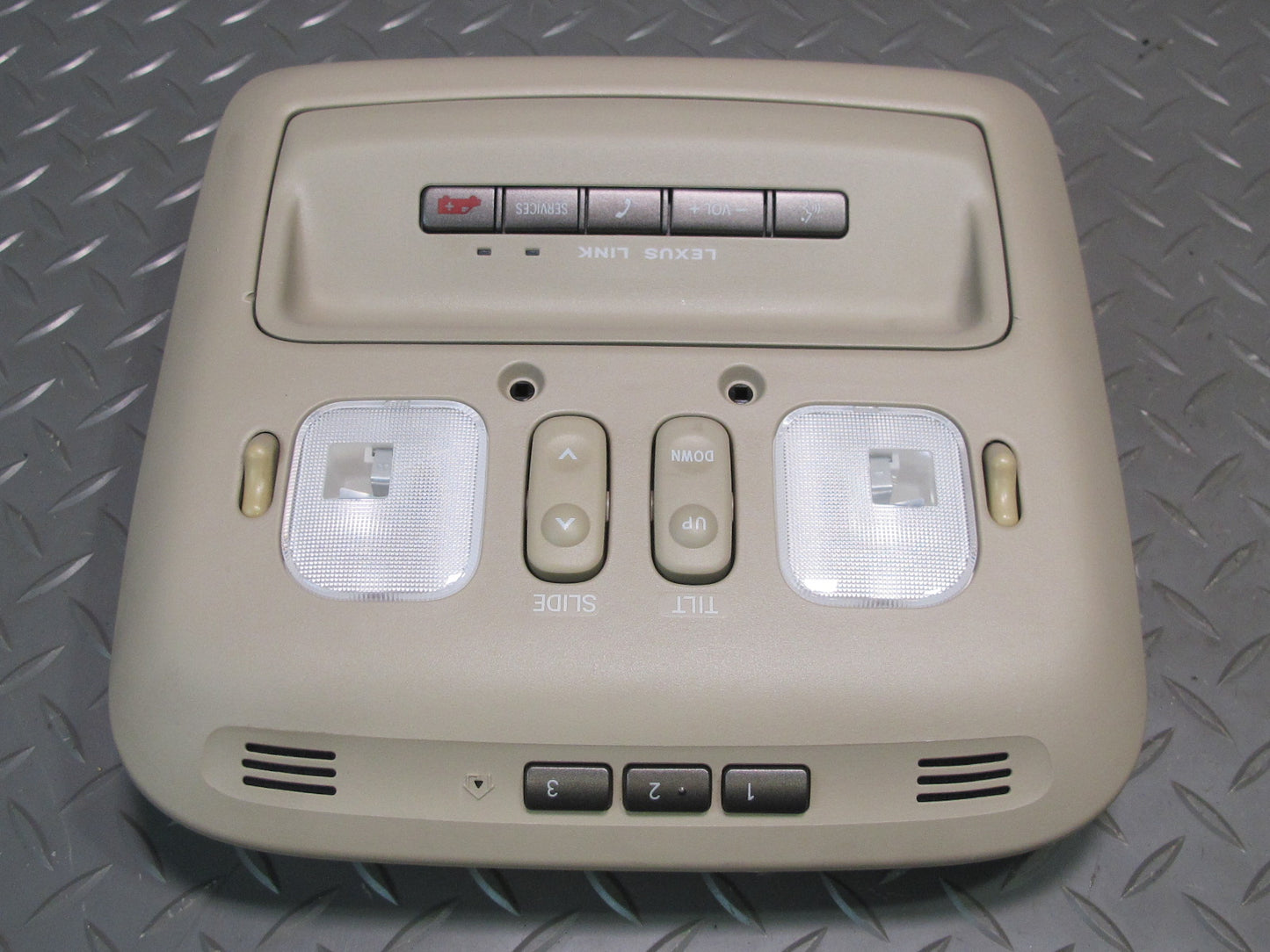 2003-2007 Lexus UZJ100L LX470 Upper Roof Overhead Console Dome Light Lamp Set