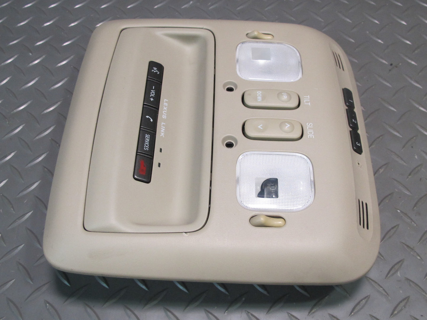 2003-2007 Lexus UZJ100L LX470 Upper Roof Overhead Console Dome Light Lamp Set