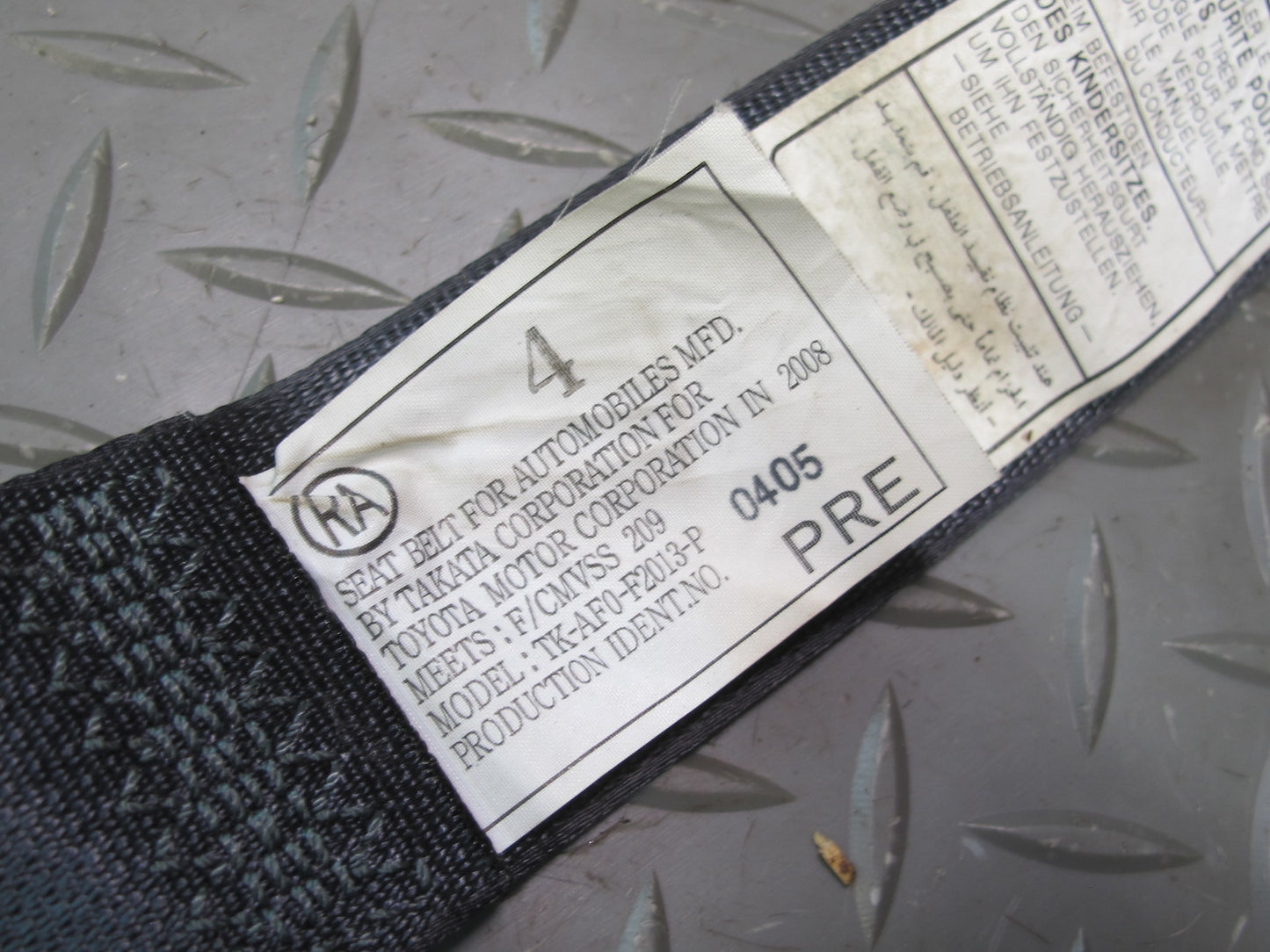 08 LEXUS USE20L IS-F REAR LEFT RIGHT SEATBELT RETRACTOR SET OEM