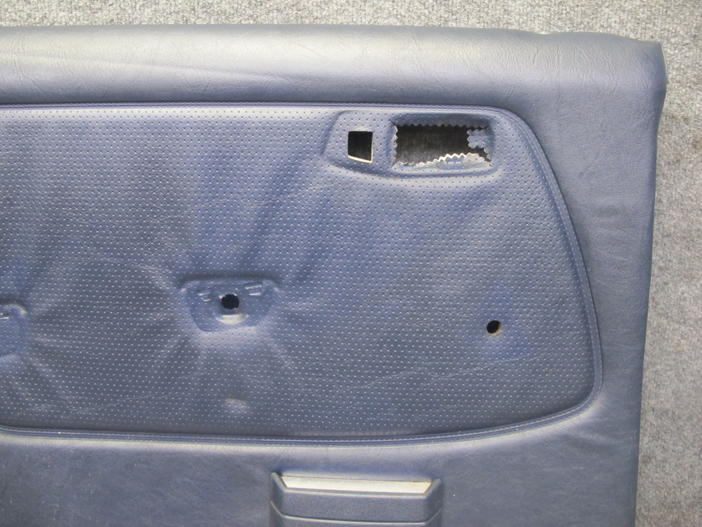 82-85 Mercedes W123 Sedan Set of 2 Rear Door Interior Trim Cover Panel Blue OEM