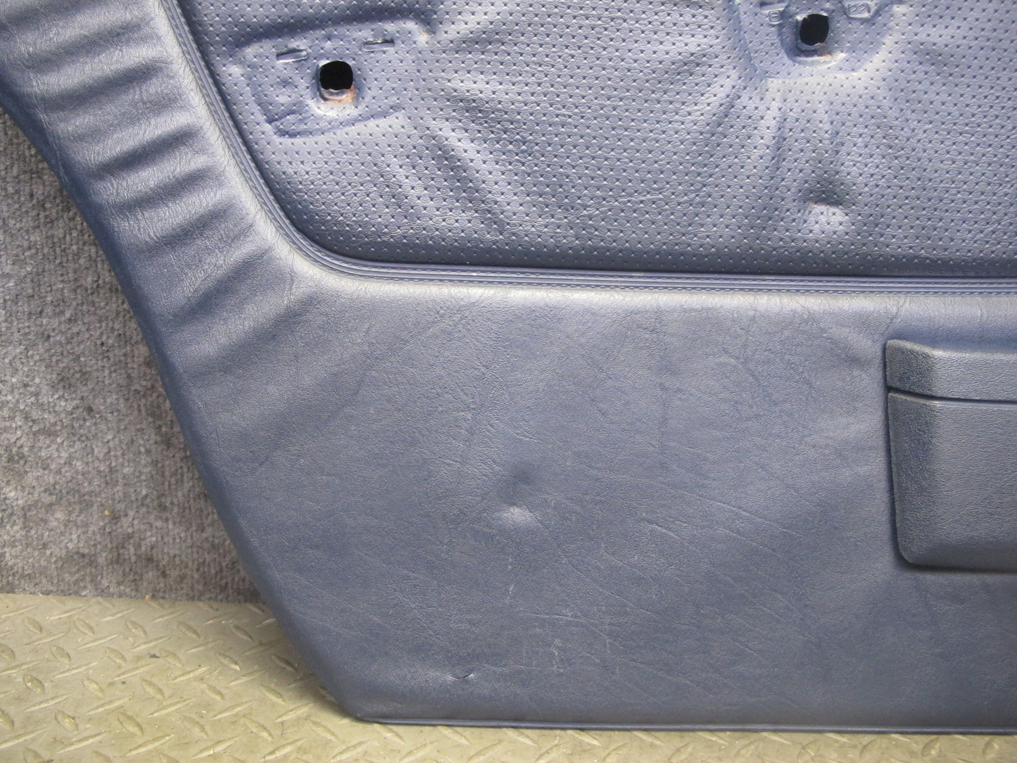 82-85 Mercedes W123 Sedan Set of 2 Rear Door Interior Trim Cover Panel Blue OEM