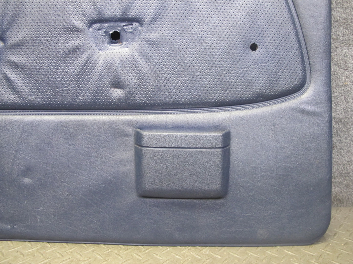 82-85 Mercedes W123 Sedan Set of 2 Rear Door Interior Trim Cover Panel Blue OEM