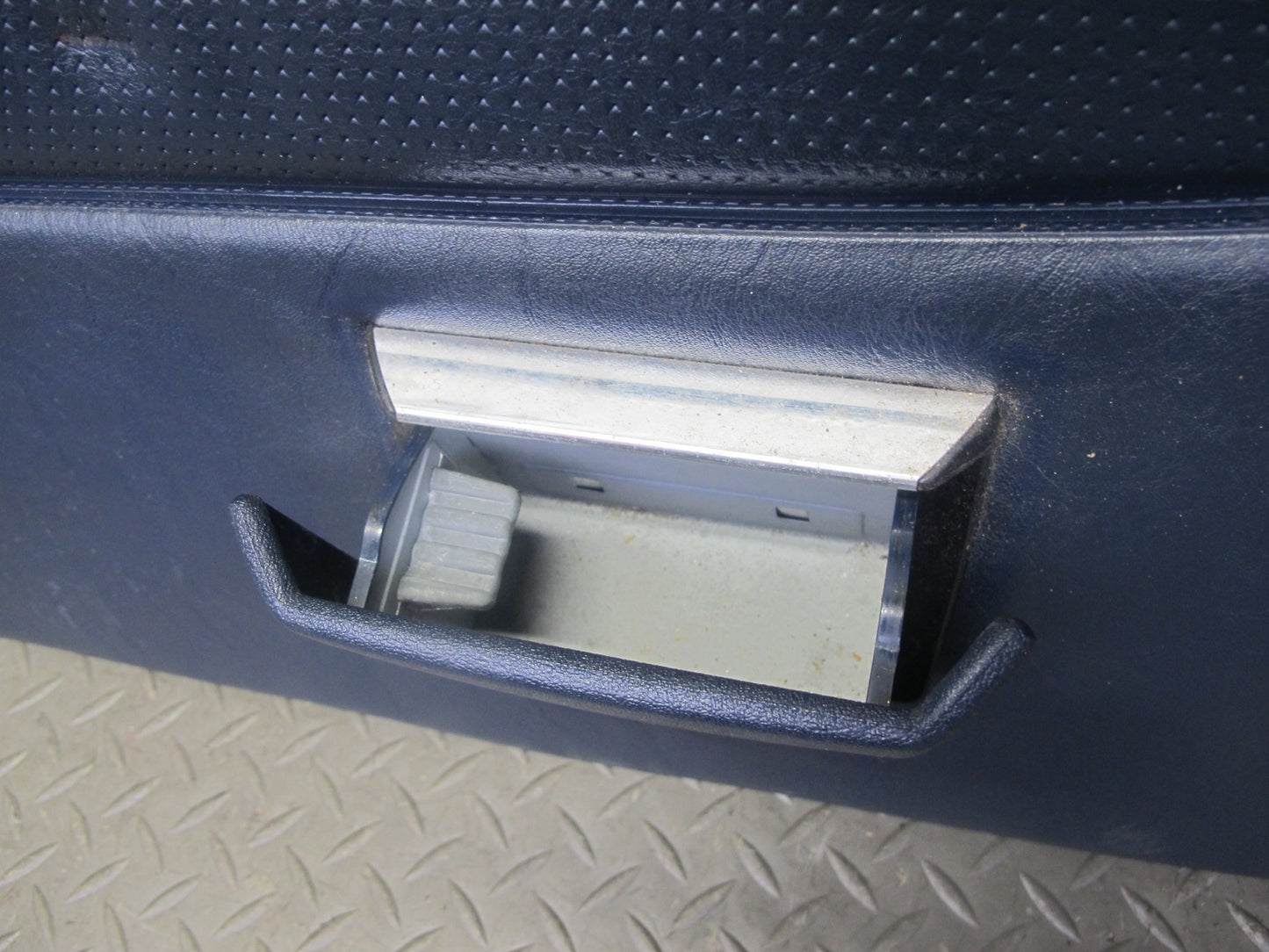 82-85 Mercedes W123 Sedan Set of 2 Rear Door Interior Trim Cover Panel Blue OEM