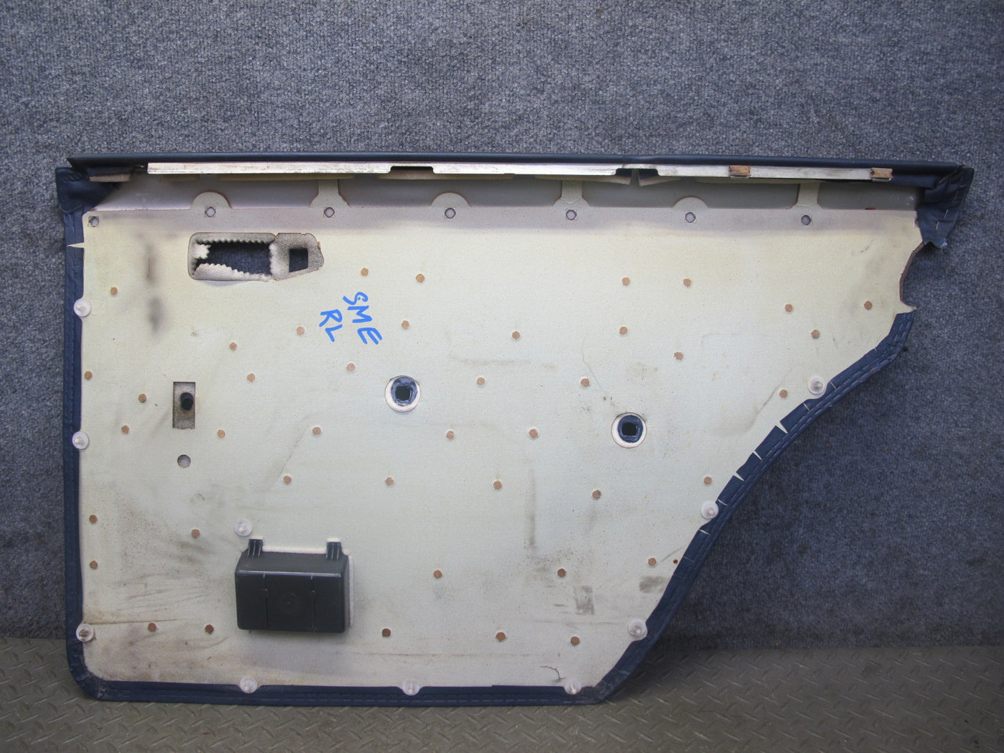 82-85 Mercedes W123 Sedan Set of 2 Rear Door Interior Trim Cover Panel Blue OEM