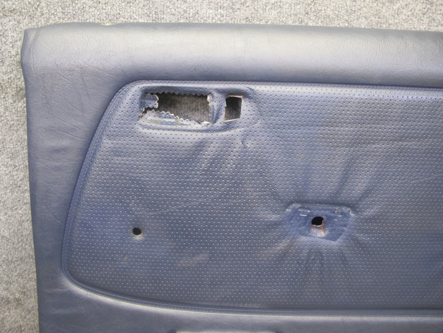 82-85 Mercedes W123 Sedan Set of 2 Rear Door Interior Trim Cover Panel Blue OEM